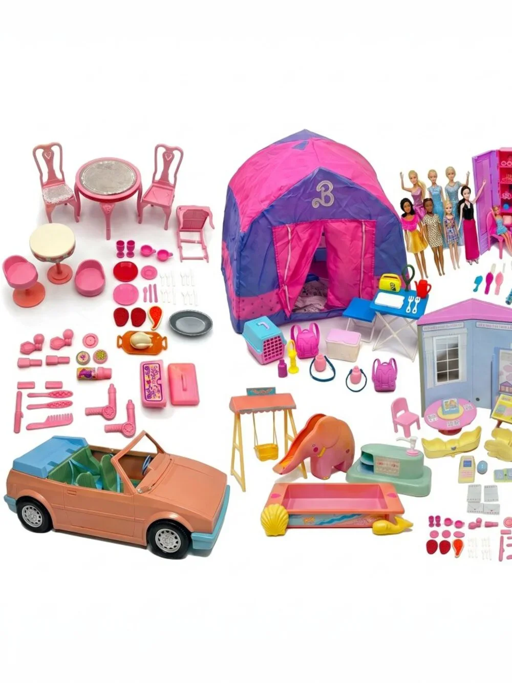 Vintage Doll Mega Lot 70s 80s 90s Barbie Heart Family Polly Pocket Galoob